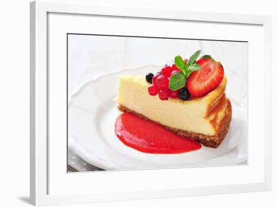 Cheesecake with Fresh Berries-tashka2000-Framed Photographic Print