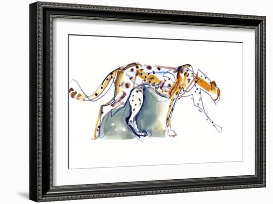 Cheetah, 2022, (mixed media on paper)-Mark Adlington-Framed Giclee Print