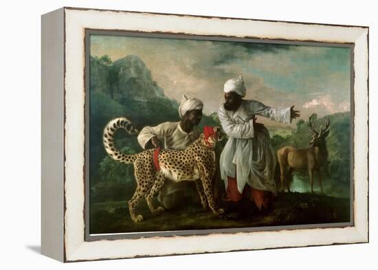 Cheetah and Stag with Two Indians, C.1765-George Stubbs-Framed Premier Image Canvas