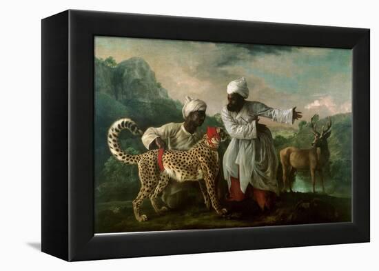 Cheetah and Stag with Two Indians, C.1765-George Stubbs-Framed Premier Image Canvas