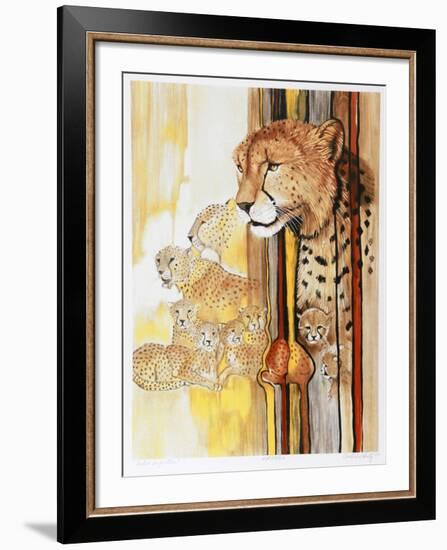 Cheetah Composition-Caroline Schultz-Framed Collectable Print