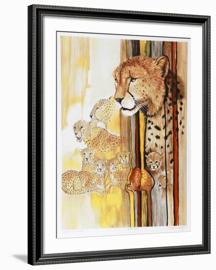 Cheetah Composition-Caroline Schultz-Framed Collectable Print