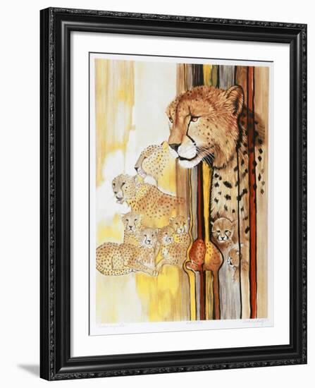 Cheetah Composition-Caroline Schultz-Framed Collectable Print