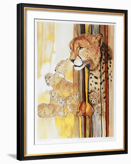 Cheetah Composition-Caroline Schultz-Framed Collectable Print