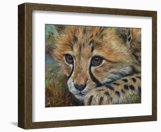 Cheetah Cub Close-David Stribbling-Framed Art Print