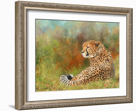 Cheetah Grass-David Stribbling-Framed Art Print