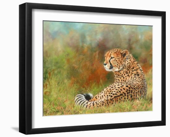 Cheetah Grass-David Stribbling-Framed Art Print