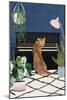 Cheetah playing piano-Sarah Manovski-Mounted Giclee Print