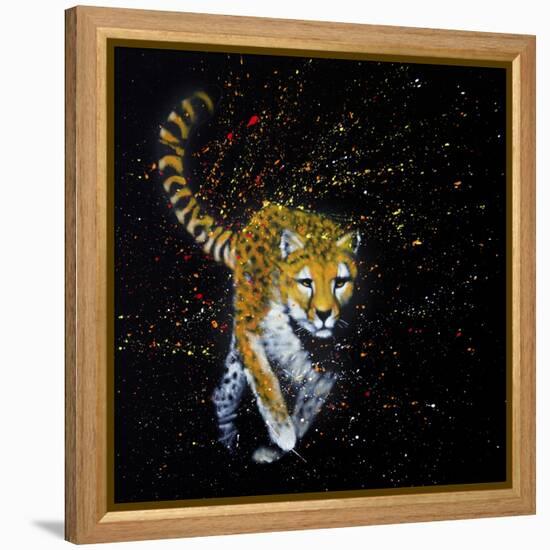 Cheetah Running-null-Framed Stretched Canvas