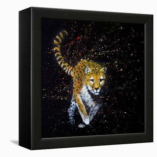 Cheetah Running-null-Framed Stretched Canvas