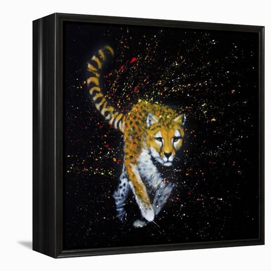 Cheetah Running-null-Framed Stretched Canvas