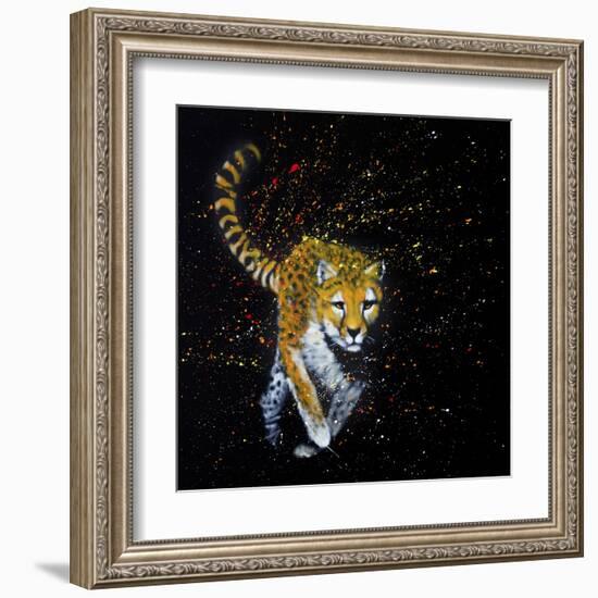 Cheetah Running-null-Framed Art Print