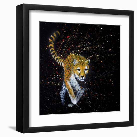 Cheetah Running-null-Framed Art Print