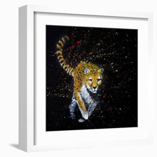 Cheetah Running-null-Framed Art Print