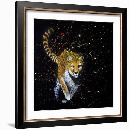 Cheetah Running-null-Framed Art Print