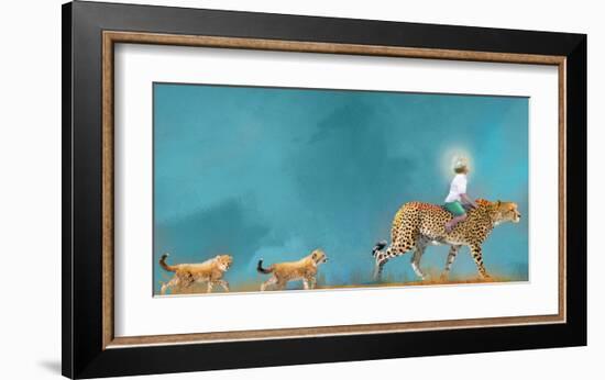 Cheetah Walk-Nancy Tillman-Framed Premium Giclee Print