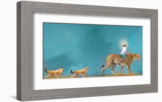 Cheetah Walk-Nancy Tillman-Framed Premium Giclee Print