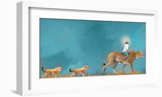 Cheetah Walk-Nancy Tillman-Framed Art Print