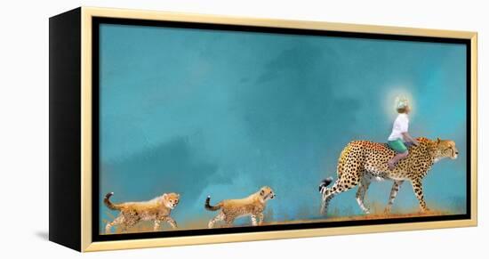 Cheetah Walk-Nancy Tillman-Framed Stretched Canvas