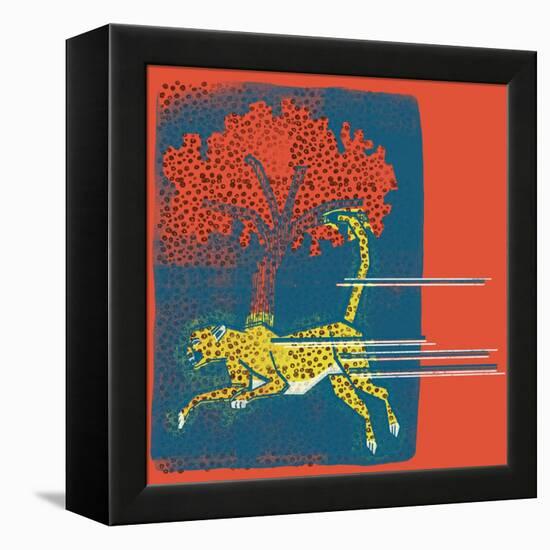 Cheetah-null-Framed Premier Image Canvas