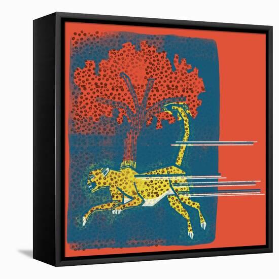 Cheetah-null-Framed Premier Image Canvas