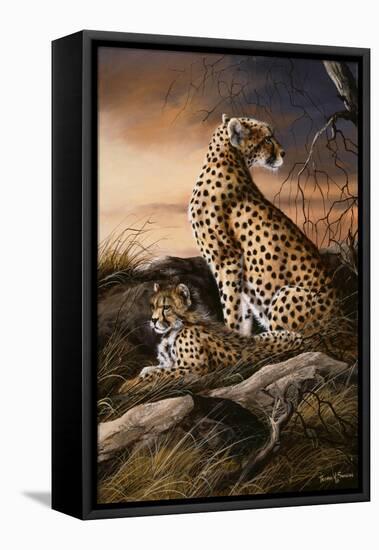 Cheetahs of Dusk-Trevor V. Swanson-Framed Premier Image Canvas