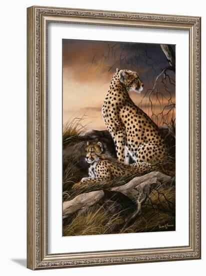 Cheetahs of Dusk-Trevor V. Swanson-Framed Giclee Print