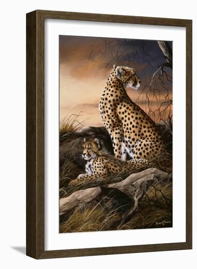 Cheetahs of Dusk-Trevor V. Swanson-Framed Giclee Print