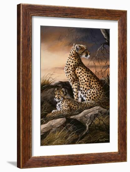 Cheetahs of Dusk-Trevor V. Swanson-Framed Giclee Print