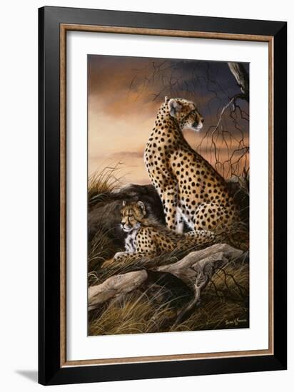 Cheetahs of Dusk-Trevor V. Swanson-Framed Giclee Print