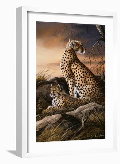 Cheetahs of Dusk-Trevor V. Swanson-Framed Giclee Print