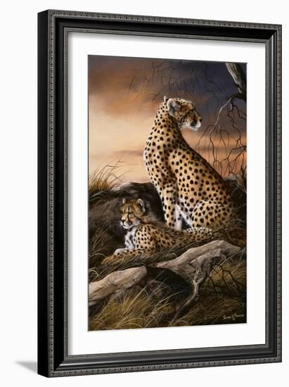 Cheetahs of Dusk-Trevor V. Swanson-Framed Giclee Print