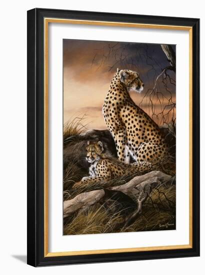 Cheetahs of Dusk-Trevor V. Swanson-Framed Giclee Print