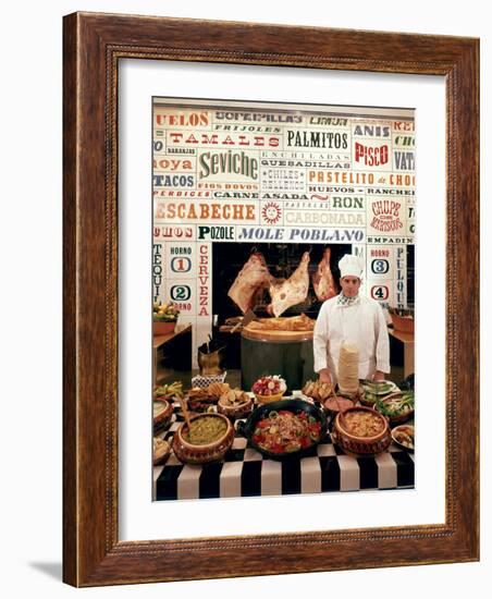 Chef and Food at the La Fonda Del Sol Restaurant-Yale Joel-Framed Photographic Print