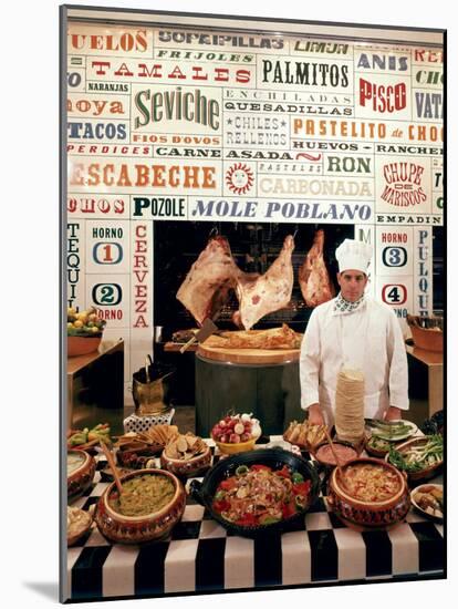 Chef and Food at the La Fonda Del Sol Restaurant-Yale Joel-Mounted Photographic Print