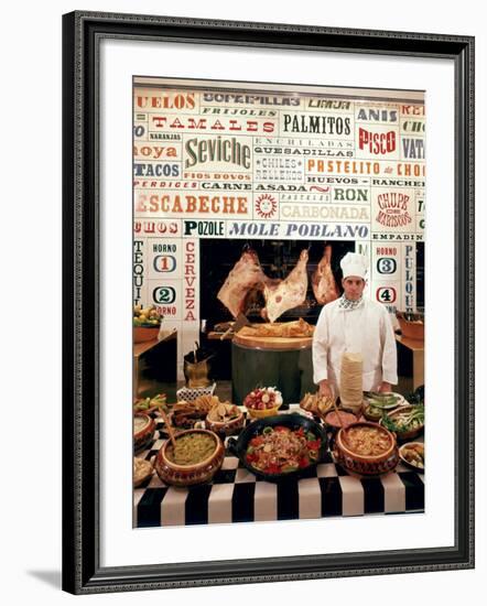 Chef and Food at the La Fonda Del Sol Restaurant-Yale Joel-Framed Photographic Print