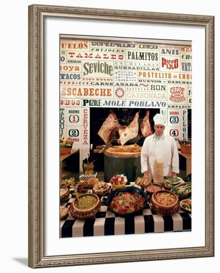 Chef and Food at the La Fonda Del Sol Restaurant-Yale Joel-Framed Photographic Print