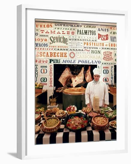 Chef and Food at the La Fonda Del Sol Restaurant-Yale Joel-Framed Photographic Print