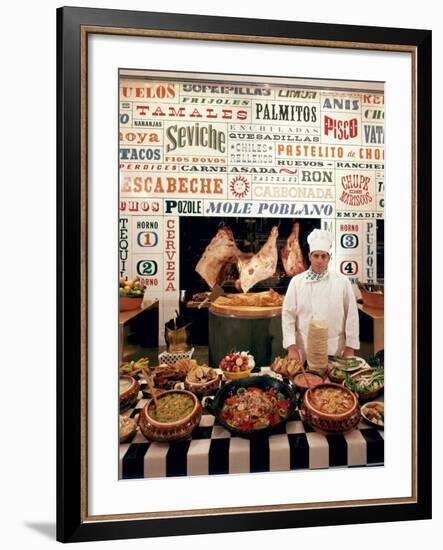 Chef and Food at the La Fonda Del Sol Restaurant-Yale Joel-Framed Photographic Print