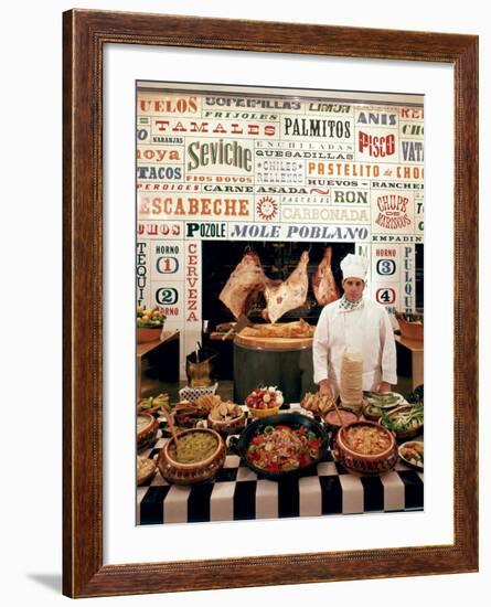 Chef and Food at the La Fonda Del Sol Restaurant-Yale Joel-Framed Photographic Print