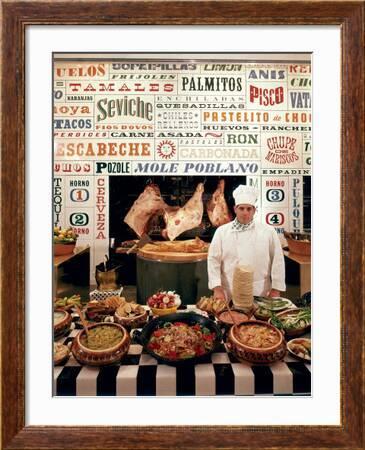 Chef and Food at the La Fonda Del Sol Restaurant' Photographic