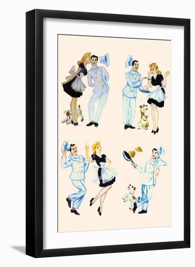 Chef And the Maid-null-Framed Art Print