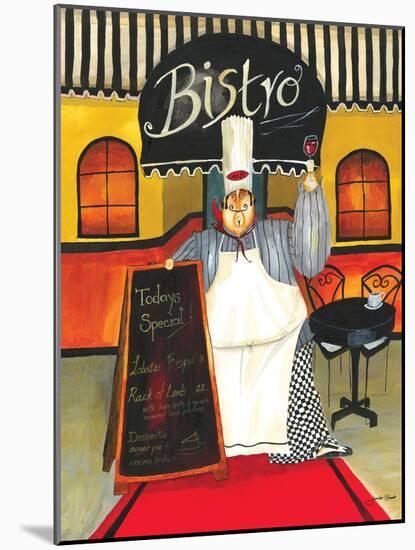 Chef at Bistro-Jennifer Garant-Mounted Giclee Print