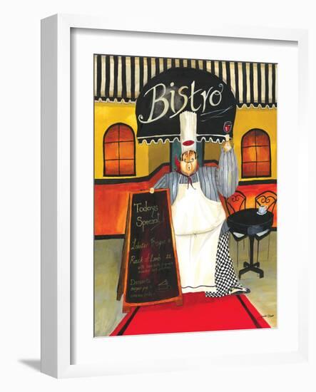 Chef at Bistro-Jennifer Garant-Framed Premium Giclee Print