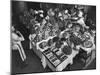 Chef Domenico Giving Final Touch to Magnificent Display of Food on Table at Passeto Restaurant-Alfred Eisenstaedt-Mounted Photographic Print
