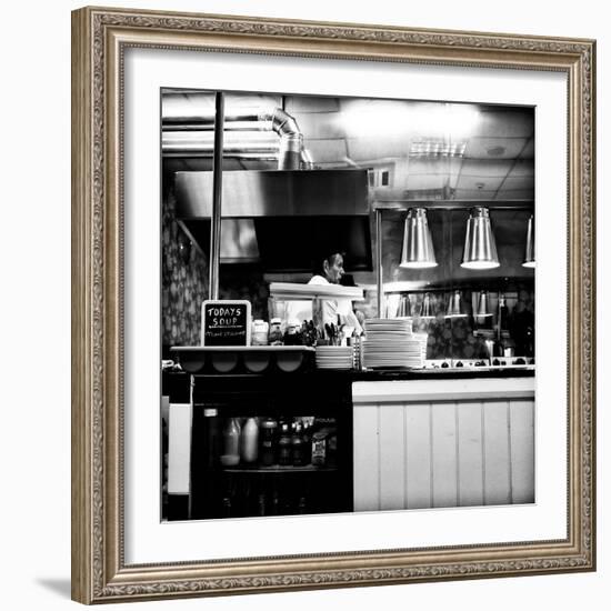Chef in Restaurant-Rory Garforth-Framed Photographic Print