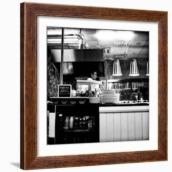 Chef in Restaurant-Rory Garforth-Framed Photographic Print