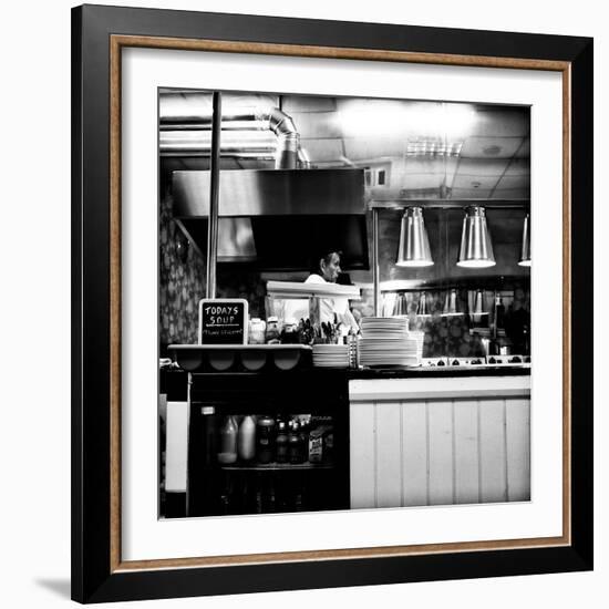 Chef in Restaurant-Rory Garforth-Framed Photographic Print