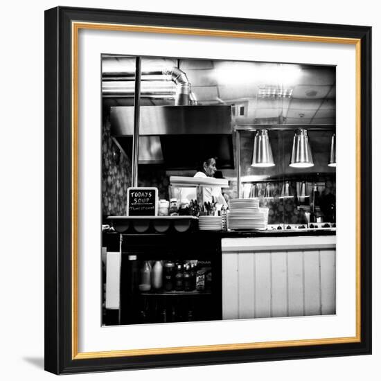 Chef in Restaurant-Rory Garforth-Framed Photographic Print