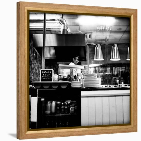 Chef in Restaurant-Rory Garforth-Framed Premier Image Canvas